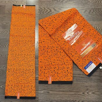 1 yard 100% cotton African Ankara Fabric Bountiful Orange