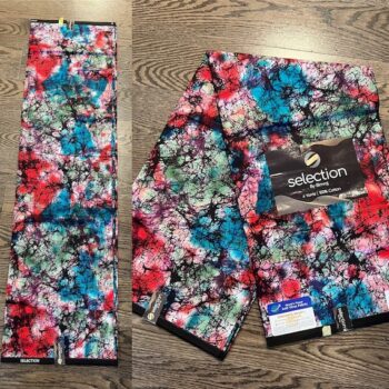 1 yard 100% cotton African Ankara Fabric Red Multi Selection