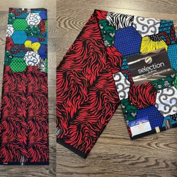 1 yard 100% cotton African Ankara Fabric Squares and whirls