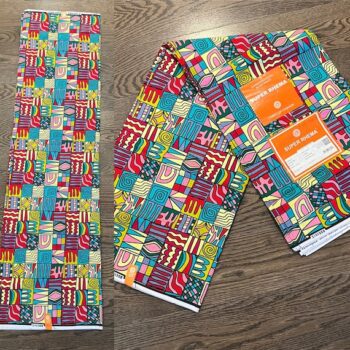 1 yard 100% cotton African Ankara Fabric Super Rhema Colors