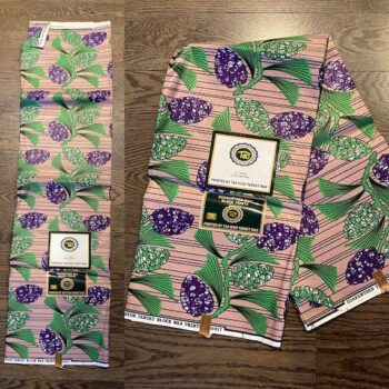 1 yard 100% cotton African  Ankara Fabric Acorns