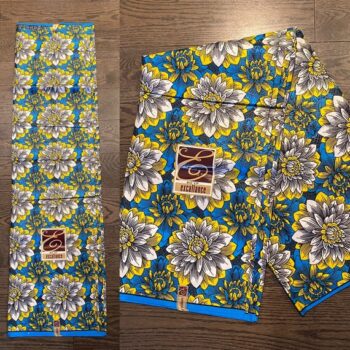 1 yard Polyester African  Ankara Fabric Dahlia