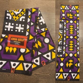 1 yard 100% cotton African Ankara Fabric  Abstract Purples