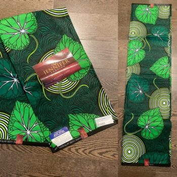1 yard 100% cotton African Ankara Fabric  Green life leaves