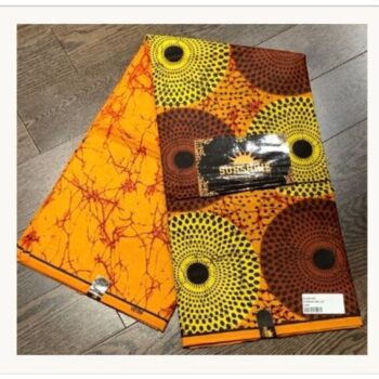 1 yard 100% cotton African Ankara Fabric Yello Circles
