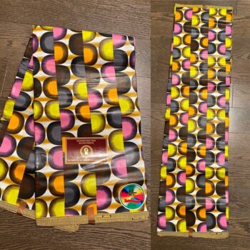 1 yard 100% cotton African Ankara Semi Circles color
