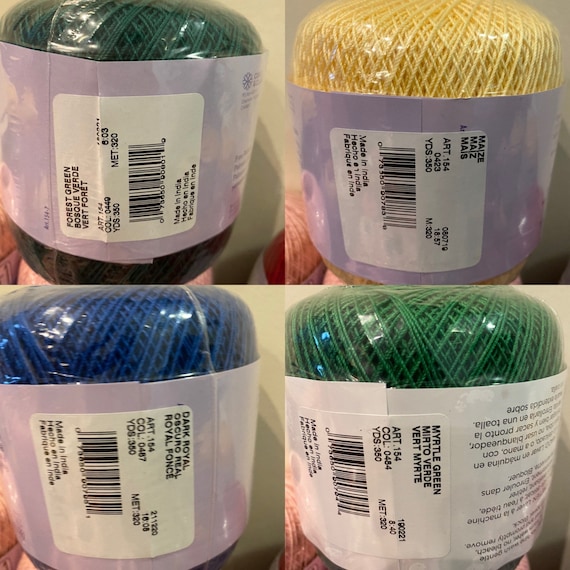 GOLDEN YELLOW 3 pack! Aunt Lydia's Classic 10 Crochet Thread. Item #154-0422