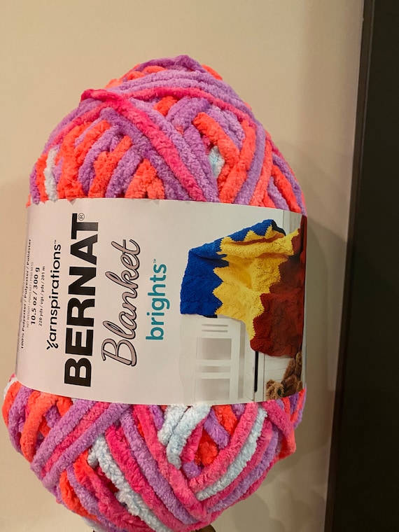 Bernat Blanket Brights Big Ball Yarn-Neon Mix 