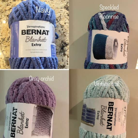  Bernat Blanket Extra Thick Orchid Yarn-1 Pack of  600g/21oz-Polyester-7 Jumbo-Knitting/Crochet