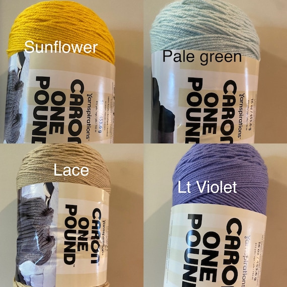 Caron One Pound Solids Yarn -Medium Gauge 100% Acrylic - 16 oz, Deep Violet