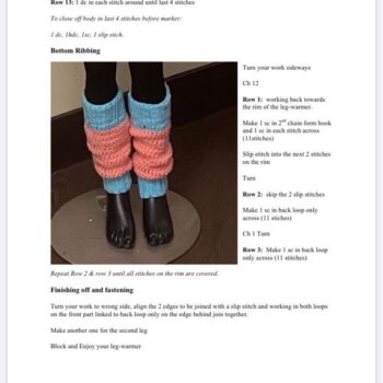 FREE CROCHET PATTERN The Xandi Color block leg-warmers