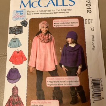 Sewing Pattern  McCALL'S   M7012